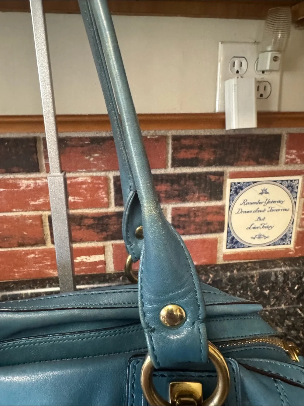 Coach Hamptons Lindsay Satchel 12475 Teal Leather 2008 Rare Y2K